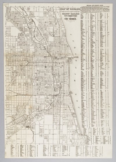 Kaart van de stad Chicago door American School