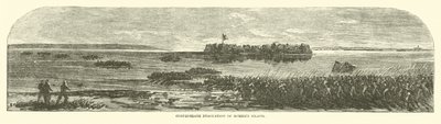 Confederale evacuatie van Morriss Island, september 1863 door American School