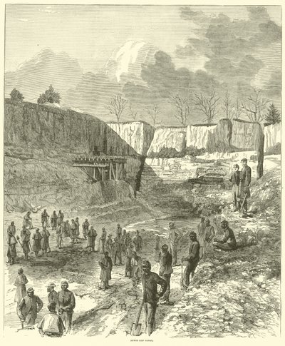 Dutch Gap-kanaal, oktober 1864 door American School