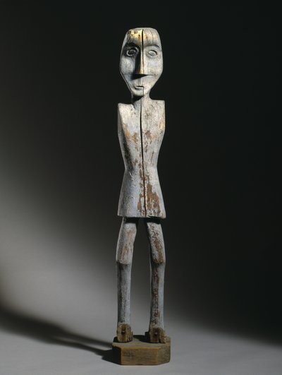 Beeld van een figuur, Chippewa, eind 19e eeuw door American School