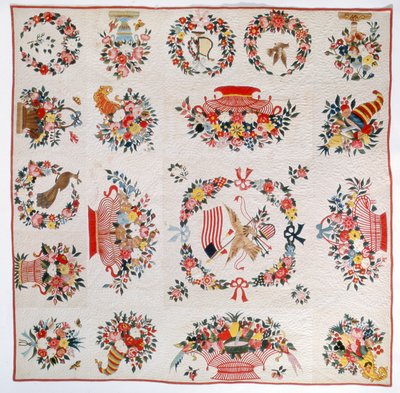 Vlag en Bloem quilt door American School
