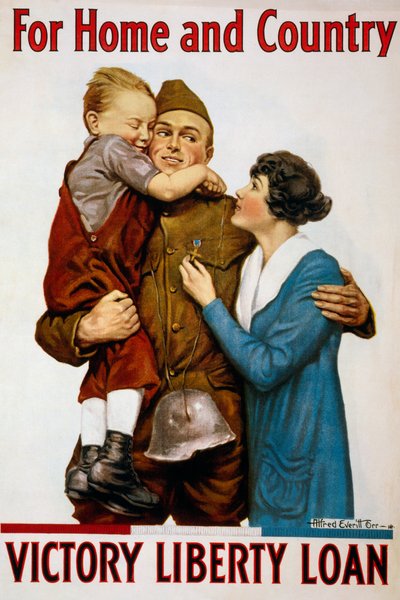 Voor thuis en land Liberty Loan Poster door American School