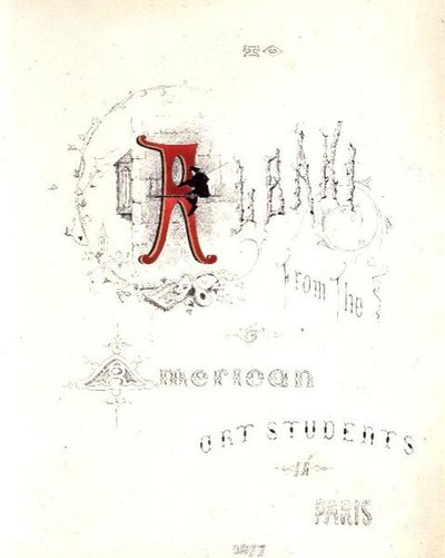 Frontispice uit een album opgedragen aan Albani van de Amerikaanse Kunststudenten in Parijs door American School