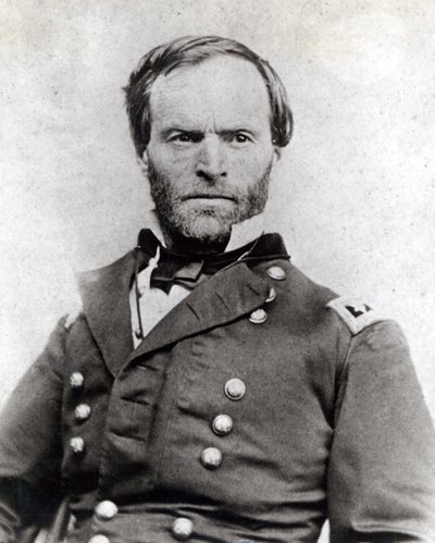Generaal William Tecumseh Sherman (1820-91) door American School
