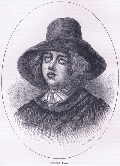 George Fox 1651, illustratie uit Cassells Geschiedenis van de Verenigde Staten uitgegeven door Petter & Galpin ca. 1890 door American School