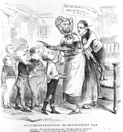 Grote verdeling van overheids PAP, uit de Humors of War door American School