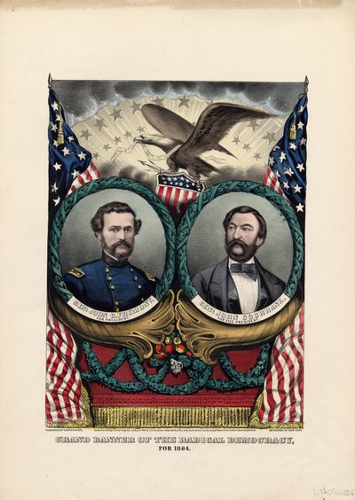 Grote banier van de radicale democratie, voor 1864 door American School