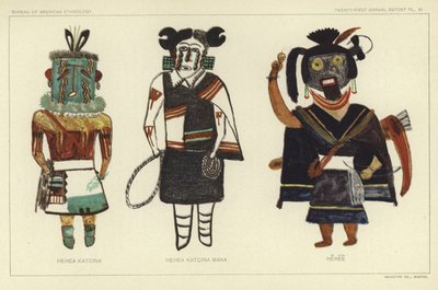 Hehea Katcina, Hehea Kastcina Mana, Hehee (litho kleur) door American School