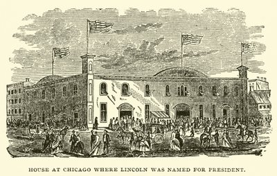 Huis in Chicago waar Lincoln werd genomineerd voor president door American School