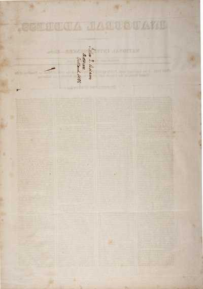 Inaugurele rede van John Quincy Adams, 4 maart 1825 door American School