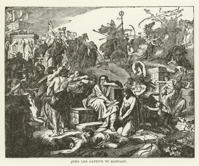 Joden als gevangenen naar Babylon geleid door American School