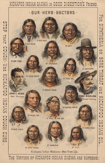 Kickapoo Indiaanse medicijnmannen door American School