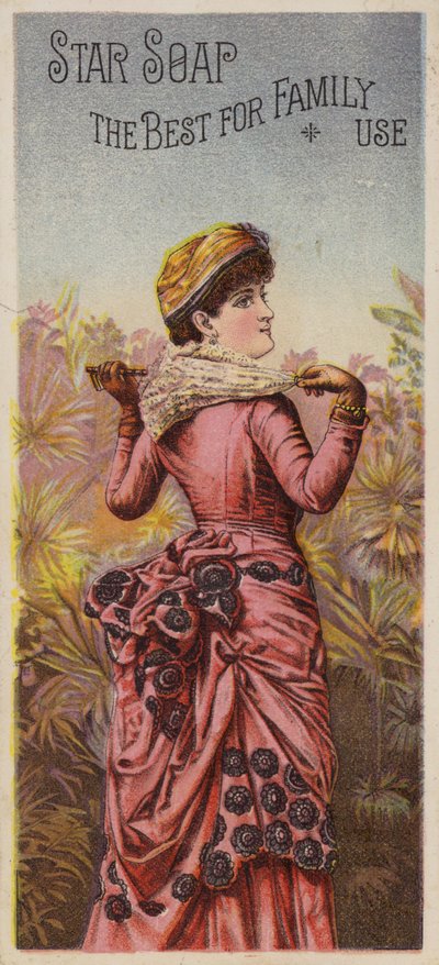 Dame poseert met parasol door American School