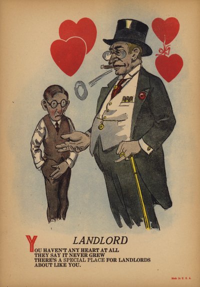 Huisbaas (kleurenlitho) door American School