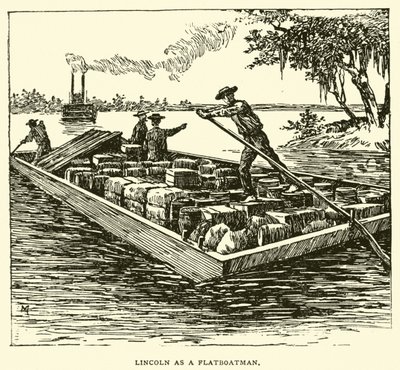 Lincoln als platbootman door American School