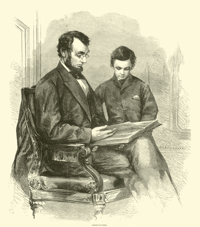 Lincoln thuis, april 1865 door American School
