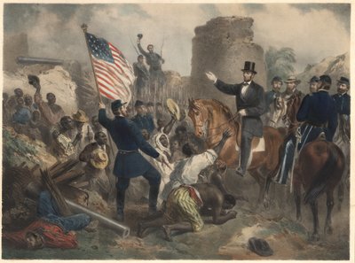 Lincoln in City Point, pub. 1865 door American School