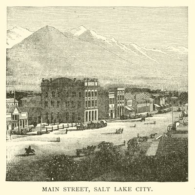 Main Street, Salt Lake City (gravure) door American School