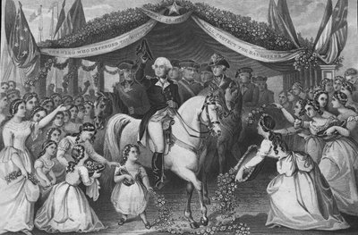Generaal-majoor George B. McClellan, pub. 1861 (gravure) door American School