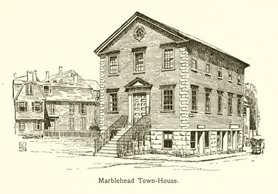 Stadhuis van Marblehead (gravure) door American School
