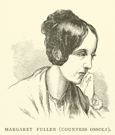 Margaret Fuller, gravin Ossoli, Amerikaans journaliste en voorvechtster van vrouwenrechten (gravure) door American School