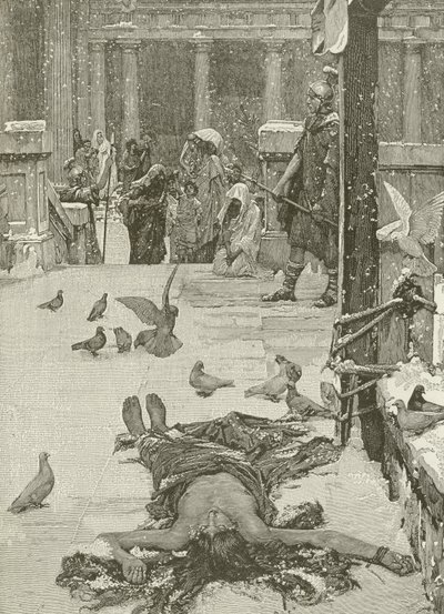Martelaarschap van St Eulalia, naar het schilderij van J W Waterhouse door American School