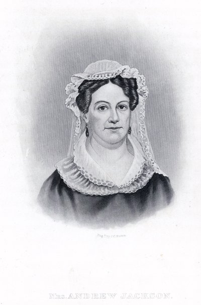 Mevrouw Andrew Jackson (gravure) door American School