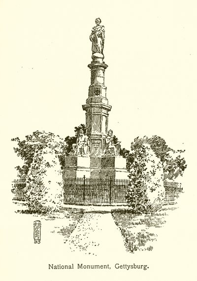 Nationaal Monument, Gettysburg door American School