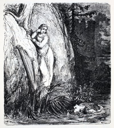 Nixes, uit The World Guide to Gnomes, Fairies, Elves and Other Little People door Thomas Keightley (1789-1872) gepubliceerd 1880 (ZW gravure) door American School