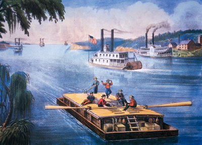 Op de Mississippi, ca. 1866 door American School