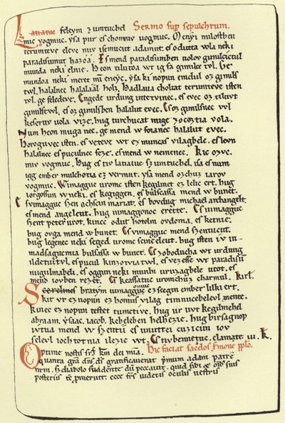 Pagina uit een Hongaarse verhandeling over het graf door American School