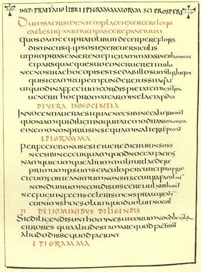 Pagina uit de epigrammen van St. Prosper door American School