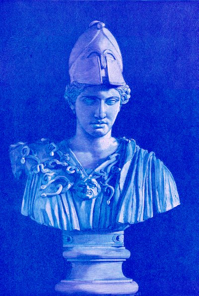 Pallas Athene, illustratie uit History of Greece door Victor Duruy, gepubliceerd 1890 door American School