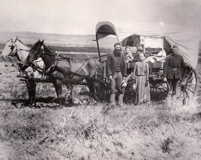 Pioniersfamilie in de Loup Valley, Nebraska door American School