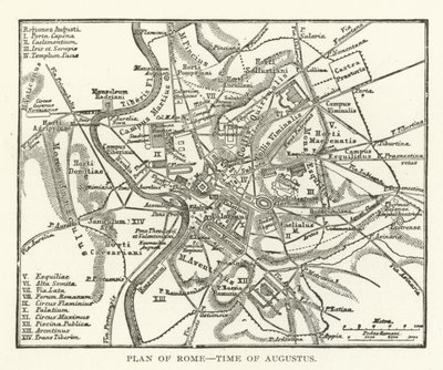 Plattegrond van Rome, Tijd van Augustus door American School