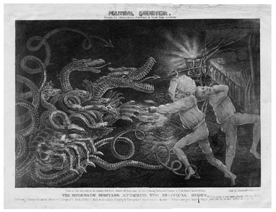 Politiek Quixotisme, ca. 1833 door American School
