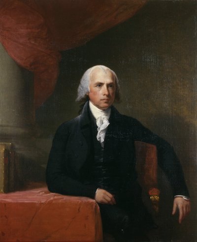 Portret van James Madison door American School