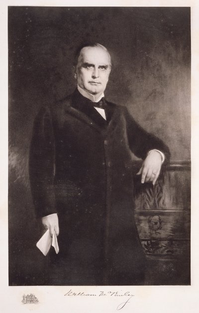 Portret van William McKinley door American School