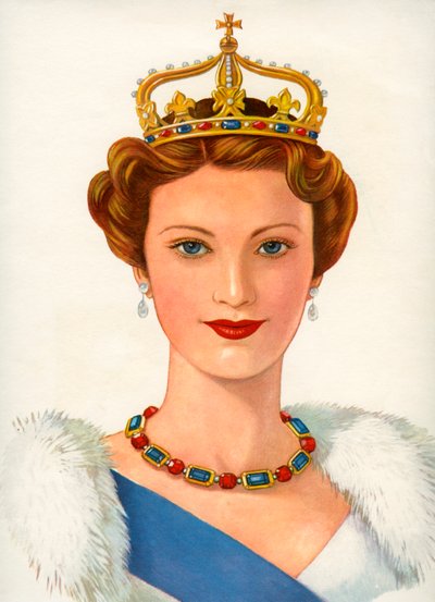 Koningin met een koninklijke kroon door American School
