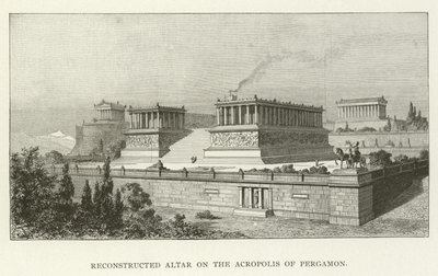 Gereconstrueerd altaar op de Akropolis van Pergamon door American School