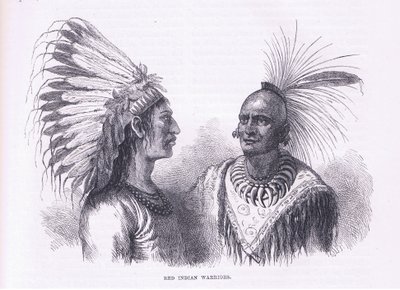 Rode Indiaanse krijgers, illustratie uit Cassell