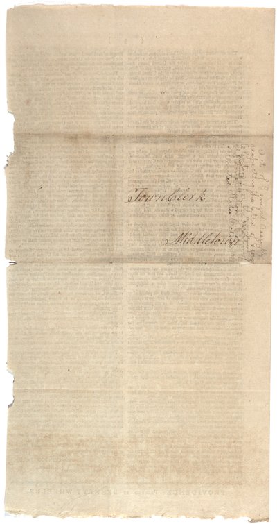 Resoluties die het NYS-voorstel voor amendementen op de Grondwet afdrukken, oktober 1788 door American School