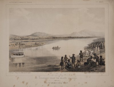 Rio Colorado - nabij de Mojave Dorpen, uitzicht nr. 1 vanaf de linkeroever kijkend W. N. W. door American School