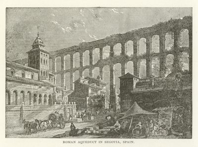 Romeins Aquaduct in Segovia, Spanje door American School