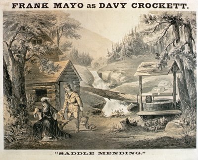 Zadelreparatie, poster voor Davy Crockett met Frank Mayo door American School