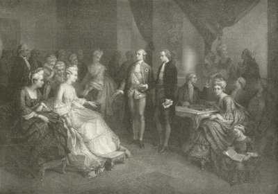 Schiller voorgesteld aan de prinses van Saxe Weimar door American School