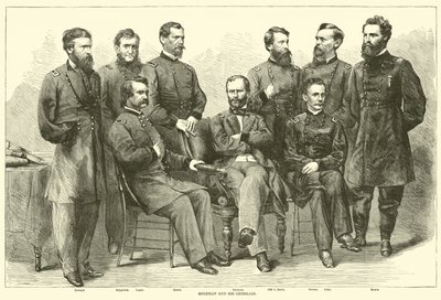 Sherman en zijn generaals, november 1864 door American School