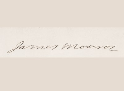 Handtekening van James Monroe door American School