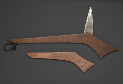 Sioux oorlogsknots, uit Fort Snelling, Minnesota door American School