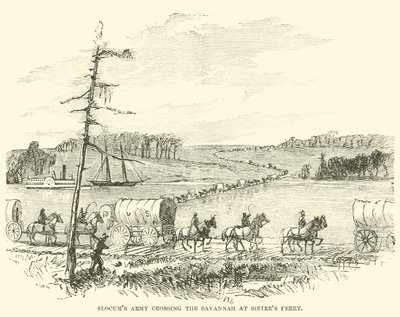 Slocums leger steekt de Savannah over bij Sisters Ferry, januari 1865 door American School